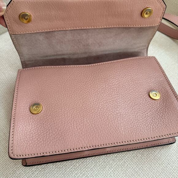 RARE Miu Miu Crystal Embellished Crossbody Bag Pink Leather with Multicolor - Picture 8 of 16